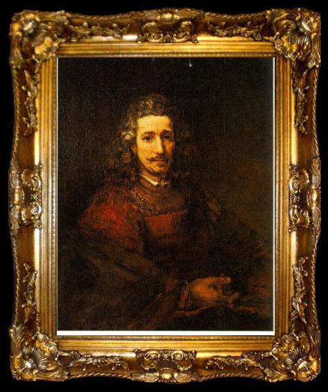 framed  REMBRANDT Harmenszoon van Rijn Man with a Magnifying Glass du, ta009-2
